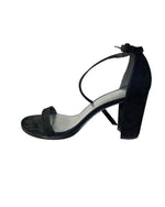 Load image into Gallery viewer, Stuart Weitzman Nearly Nude Black Suede Sandals, 7
