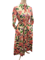 Load image into Gallery viewer, Banjanan Pink/Lilac Floral Dress and Belt, XS
