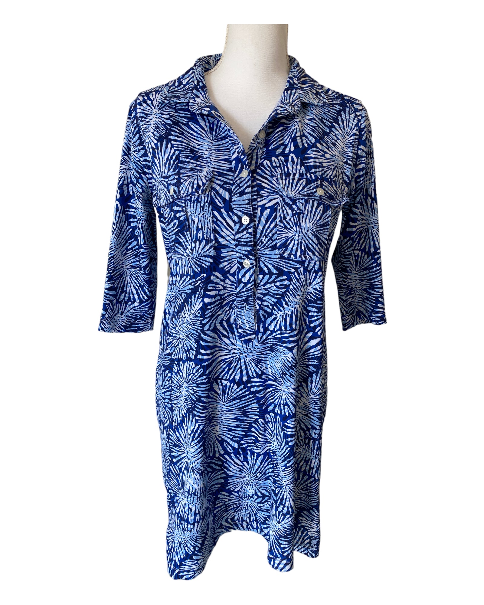 Persifor Blue Print Winpenny Dress, S