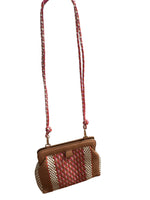 Load image into Gallery viewer, Rafē New York Pink and Orange Woven Handbag
