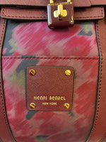 Load image into Gallery viewer, Henri Bendel Maroon Blurred Print Jetsetter Backpack Bag
