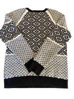 Load image into Gallery viewer, J. Crew Black and White Winter Sweater, M
