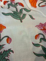 Load image into Gallery viewer, Pink City Prints Puff Sleeve White with Pink and Orange Print Button Up Dress, XS
