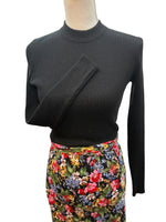 Load image into Gallery viewer, Egon von Furstenberg Vintage Black and Floral Dress with Belt,
