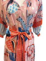 Load image into Gallery viewer, PrintFresh Seahorse Haven Dockside Dinner Dress with Tassels, XS
