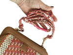 Load image into Gallery viewer, Rafē New York Pink and Orange Woven Handbag
