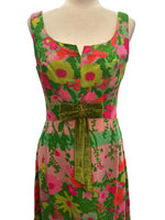 Load image into Gallery viewer, Neiman March Vintage 1960s Floral Gown, S/M
