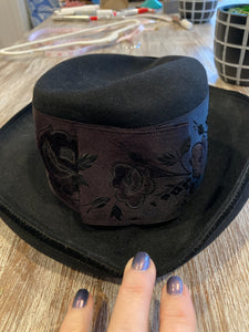 Vintage Reine Handarbeit Ischler " Hohensalzburg" Black Felt Hat