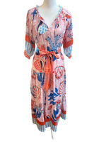 Load image into Gallery viewer, PrintFresh Seahorse Haven Dockside Dinner Dress with Tassels, XS
