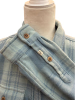 Load image into Gallery viewer, The Outerknown Blue Plaid Blanket Shirt, XS/S
