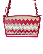 Load image into Gallery viewer, Salvatore Ferragamo Red and Natural Aileen Crossbody Bag with Clochette
