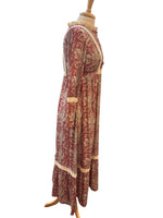 Load image into Gallery viewer, Olivia Annabelle Florence Dress in Wine Ulvaag Dragon Print, M
