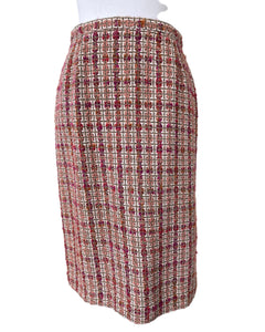 Neiman Marcus Vintage Pink Tweed Skirt, 8