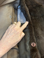 Load image into Gallery viewer, Création Sprung Frères Vintage Silk Evening Coat with Removable Mink Lining, M
