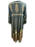Load image into Gallery viewer, Greek Archaic Kori Black Feather Embroidered Mini Dress, XS
