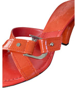 Load image into Gallery viewer, Christian Dior Vintage Orange Patent D Charm Sandals, 39.5
