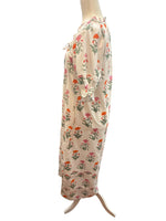 Load image into Gallery viewer, Pink City Prints Puff Sleeve White with Pink and Orange Print Button Up Dress, XS

