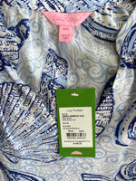 Load image into Gallery viewer, Lilly Pulitzer Blue and White Matilda Silk Top, XXS
