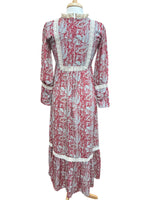 Load image into Gallery viewer, Olivia Annabelle Florence Dress in Wine Ulvaag Dragon Print, M
