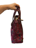 Load image into Gallery viewer, Henri Bendel Maroon Blurred Print Jetsetter Backpack Bag
