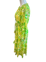 Load image into Gallery viewer, Figue Green and Yellow Dress, XS
