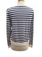 Load image into Gallery viewer, Arket Cotton Blue Striped Sweater, M
