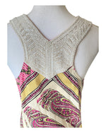 Load image into Gallery viewer, Calypso Linen and Silk Beaded Halter Dress, 8
