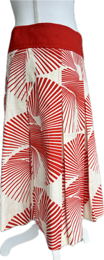 Load image into Gallery viewer, Diane von Fürstenberg Orange Print Wrap Skirt, 12
