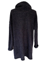 Load image into Gallery viewer, Lili Butler Navy Textured Unstructured Sweater Tunic, L
