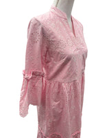 Load image into Gallery viewer, Sail To Sable Pink Eyelet Maxi Dress, XS
