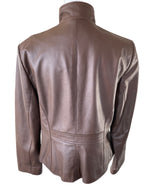 Load image into Gallery viewer, Worth Brown Leather Jacket, 12

