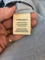 Load image into Gallery viewer, Carolina K Inae Tiles Blue Caftan and Belt with Tags, XS
