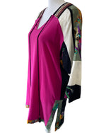 Load image into Gallery viewer, Etro Colorblock Fuchsia Silk Tunic, M
