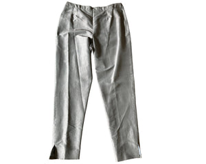 Lili Butler Grey Silk Tunic and Pants Set, M