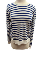 Load image into Gallery viewer, Arket Cotton Blue Striped Sweater, M
