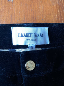 Elizabeth McKay Black Velvet Pants, 2