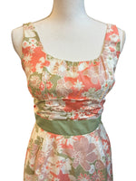 Load image into Gallery viewer, Jean Allen Vintage Peach and Sage Floral Dress, 14
