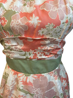 Load image into Gallery viewer, Jean Allen Vintage Peach and Sage Floral Dress, 14
