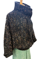 Load image into Gallery viewer, Dries Van Noten Batwing Chunky Black/Blue/Pink Sweater Cardigan, M

