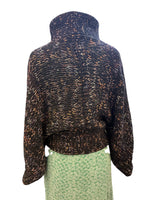 Load image into Gallery viewer, Dries Van Noten Batwing Chunky Black/Blue/Pink Sweater Cardigan, M
