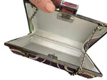 Load image into Gallery viewer, Judith Leiber Minaudière Amethyst Floral Art Deco Crystal Clutch with Box, Tags &amp; Mirror
