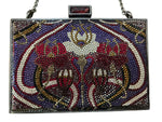 Load image into Gallery viewer, Judith Leiber Minaudière Amethyst Floral Art Deco Crystal Clutch with Box, Tags &amp; Mirror
