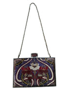 Load image into Gallery viewer, Judith Leiber Minaudière Amethyst Floral Art Deco Crystal Clutch with Box, Tags &amp; Mirror
