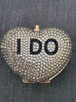 Load image into Gallery viewer, Judith Leiber "I Do" Crystal Pillbox
