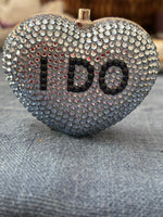 Load image into Gallery viewer, Judith Leiber "I Do" Crystal Pillbox
