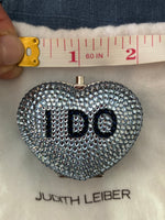 Load image into Gallery viewer, Judith Leiber "I Do" Crystal Pillbox
