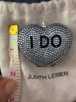 Load image into Gallery viewer, Judith Leiber "I Do" Crystal Pillbox
