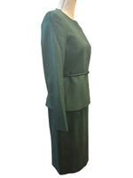 Load image into Gallery viewer, Max Mara Green Dress/Jacket/Belt Suit, 6
