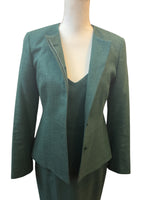 Load image into Gallery viewer, Max Mara Green Dress/Jacket/Belt Suit, 6
