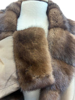 Load image into Gallery viewer, Création Sprung Frères Vintage Silk Evening Coat with Removable Mink Lining, M
